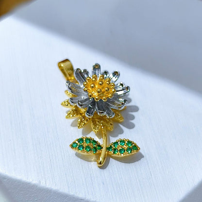 Rotating Floral & Sparkle Copper Pendant Collection style 111