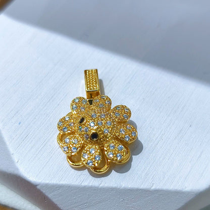 Rotating Floral & Sparkle Copper Pendant Collection style 114