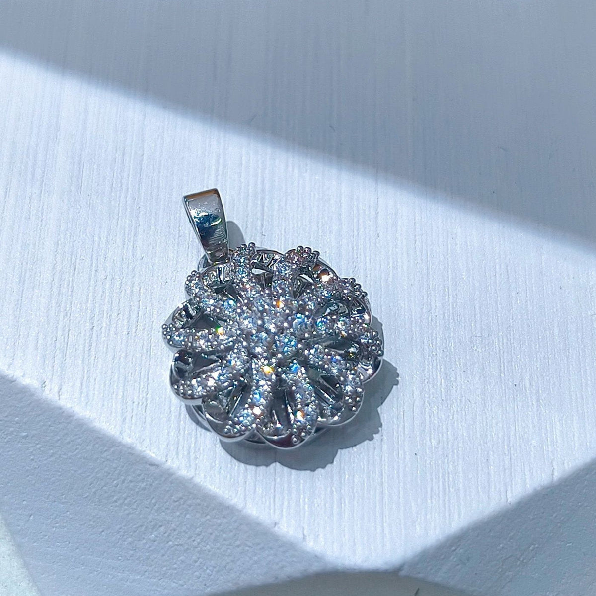 Rotating Floral & Sparkle Copper Pendant Collection style 125