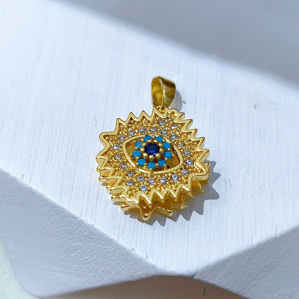 Rotating Floral & Sparkle Copper Pendant Collection style 129