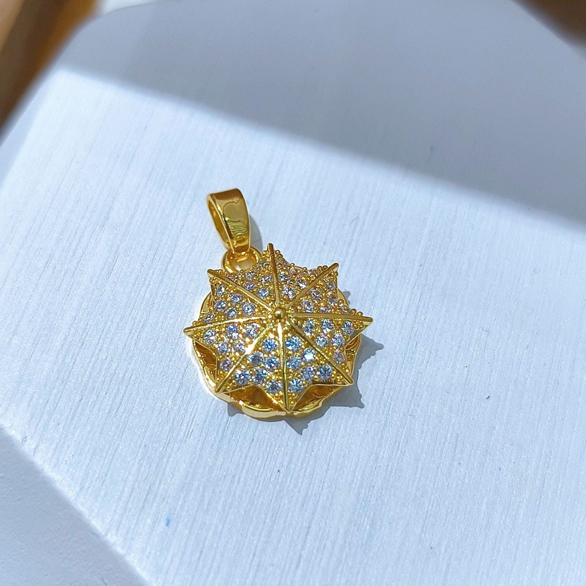 Rotating Floral & Sparkle Copper Pendant Collection style 132