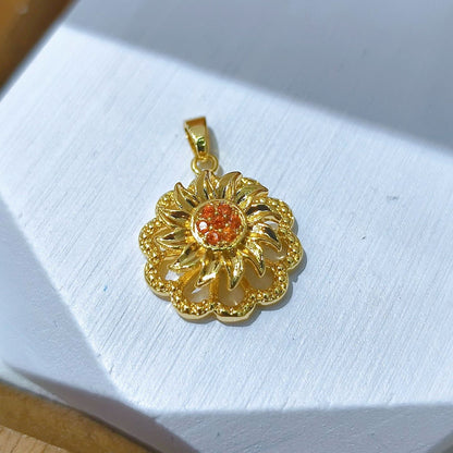 Rotating Floral & Sparkle Copper Pendant Collection style 137