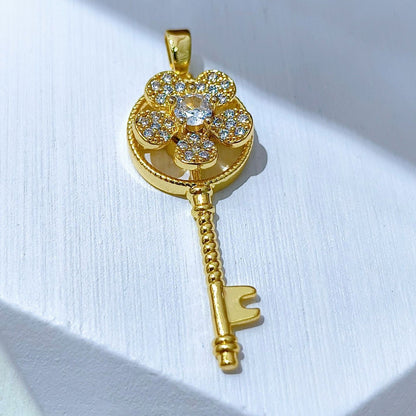 Rotating Floral & Sparkle Copper Pendant Collection style 138