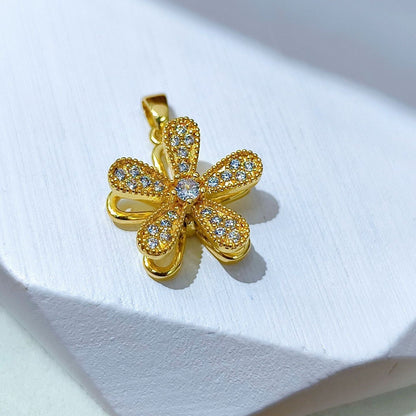 Rotating Floral & Sparkle Copper Pendant Collection style 144