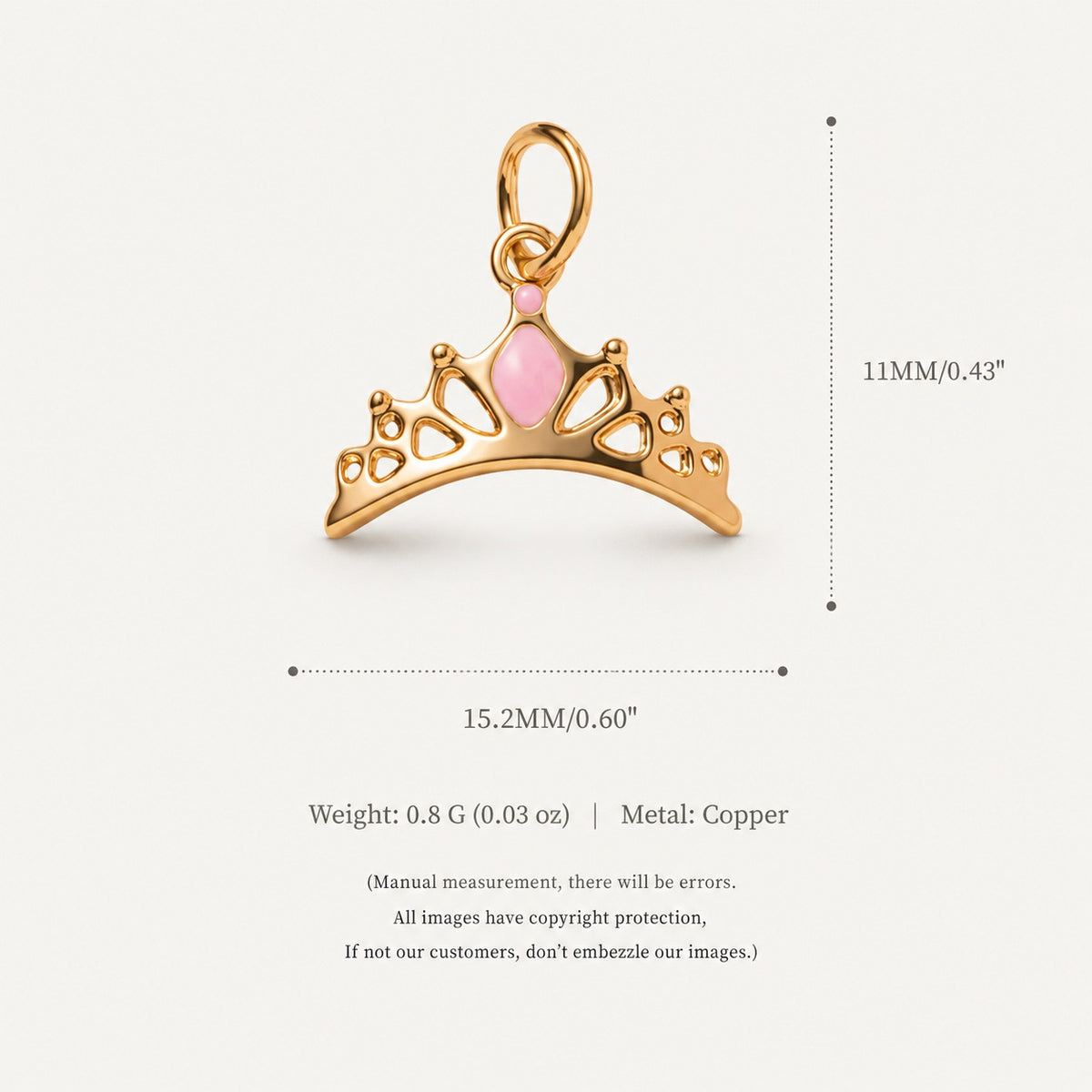 Ballet Story Copper Charm Collection - Pink Tiara