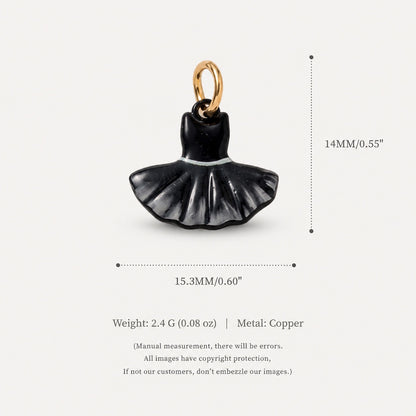 Ballet Story Copper Charm Collection - Black Tutu Dress