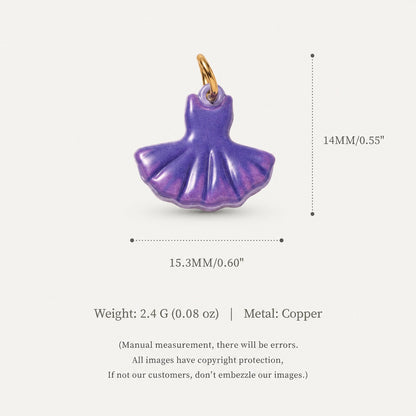 Ballet Story Copper Charm Collection - Purple Tutu Dress