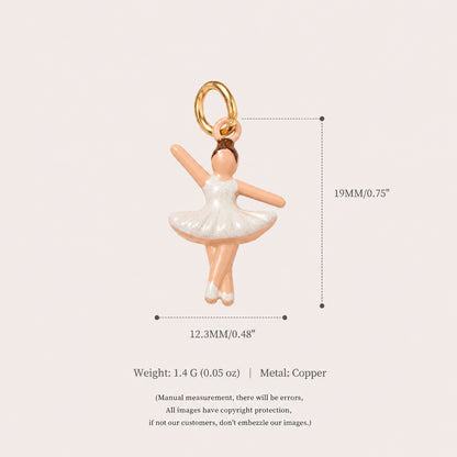 Ballet Story Copper Charm Collection - White Ballerina