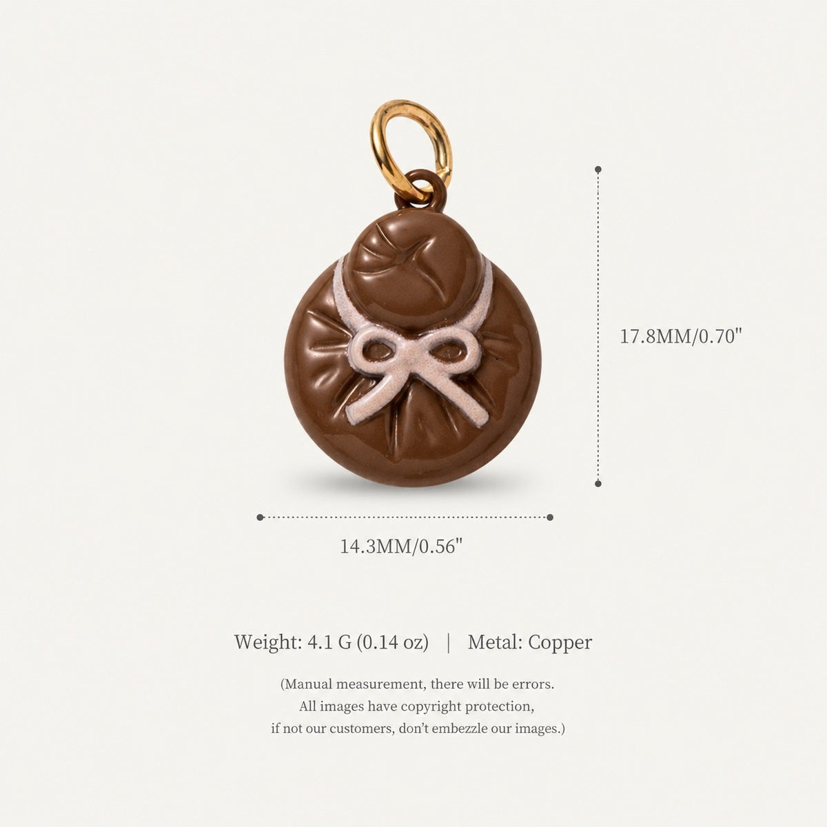 Ballet Garden Copper Charm Collection - Chocolate Ribbon Bonbon