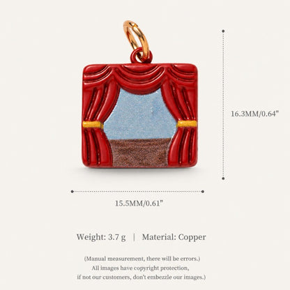 Ballet Garden Copper Charm Collection - Red Theater Curtain