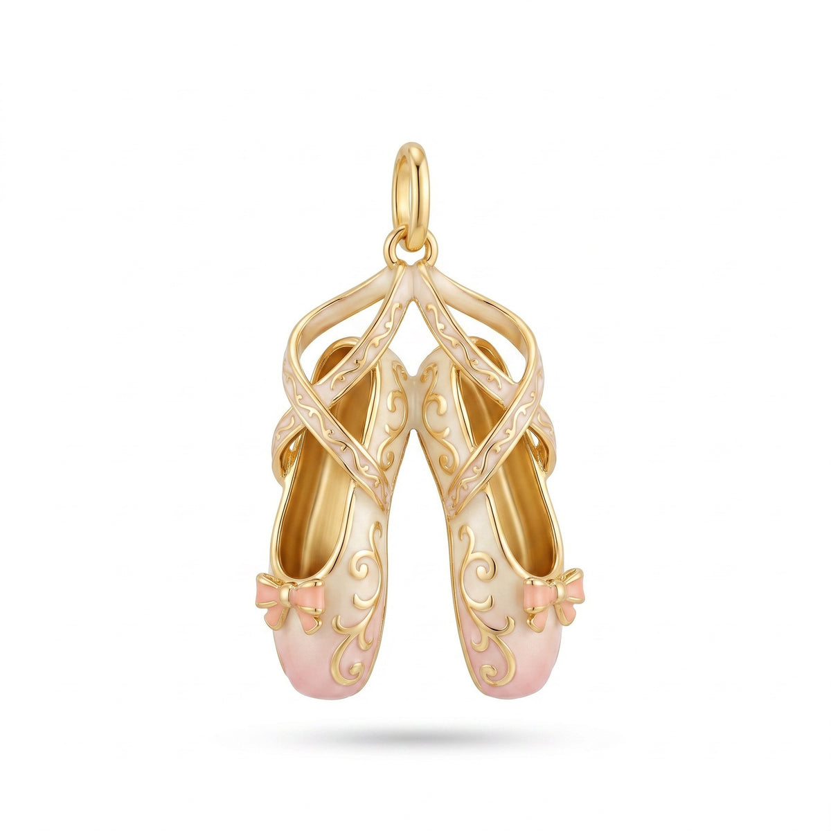 Ballet Garden Copper Charm Collection - Pink Ballet Slippers
