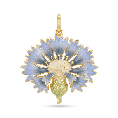 Ballet Garden Copper Charm Collection - Blue Cornflower