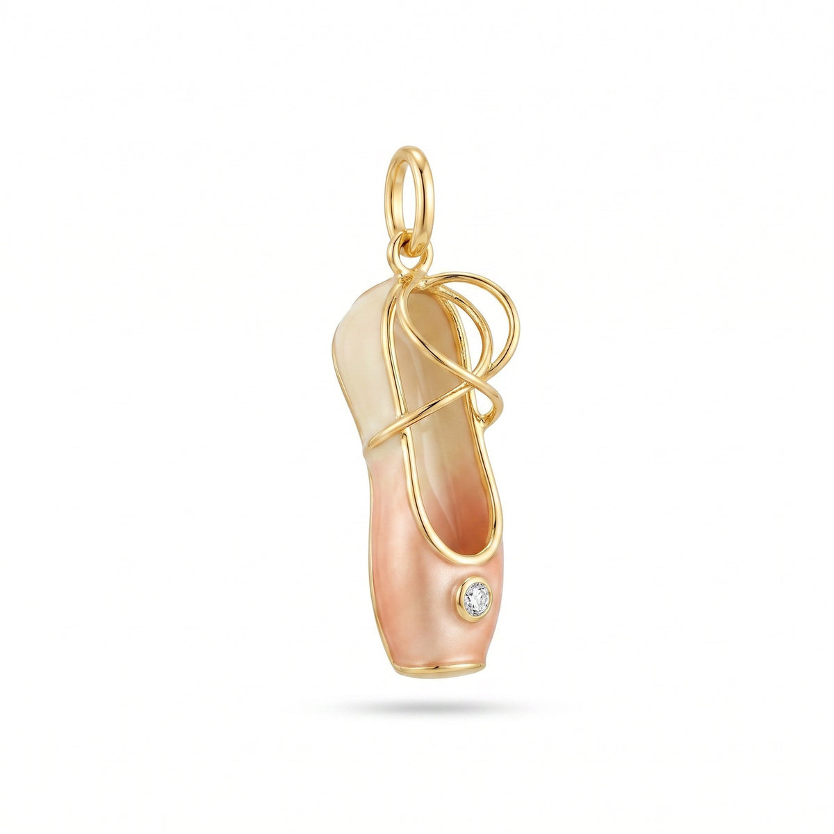 Ballet Garden Copper Charm Collection - Pink Pointe Shoe