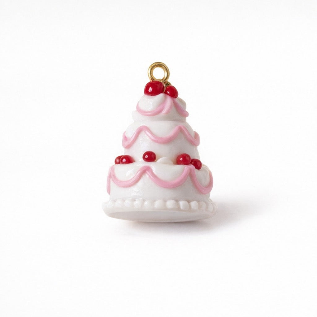Sweet Treats & Kawaii Copper Charm Collection - Tiered Pink Cake