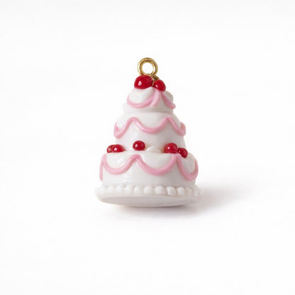 Sweet Treats & Kawaii Copper Charm Collection - Tiered Pink Cake
