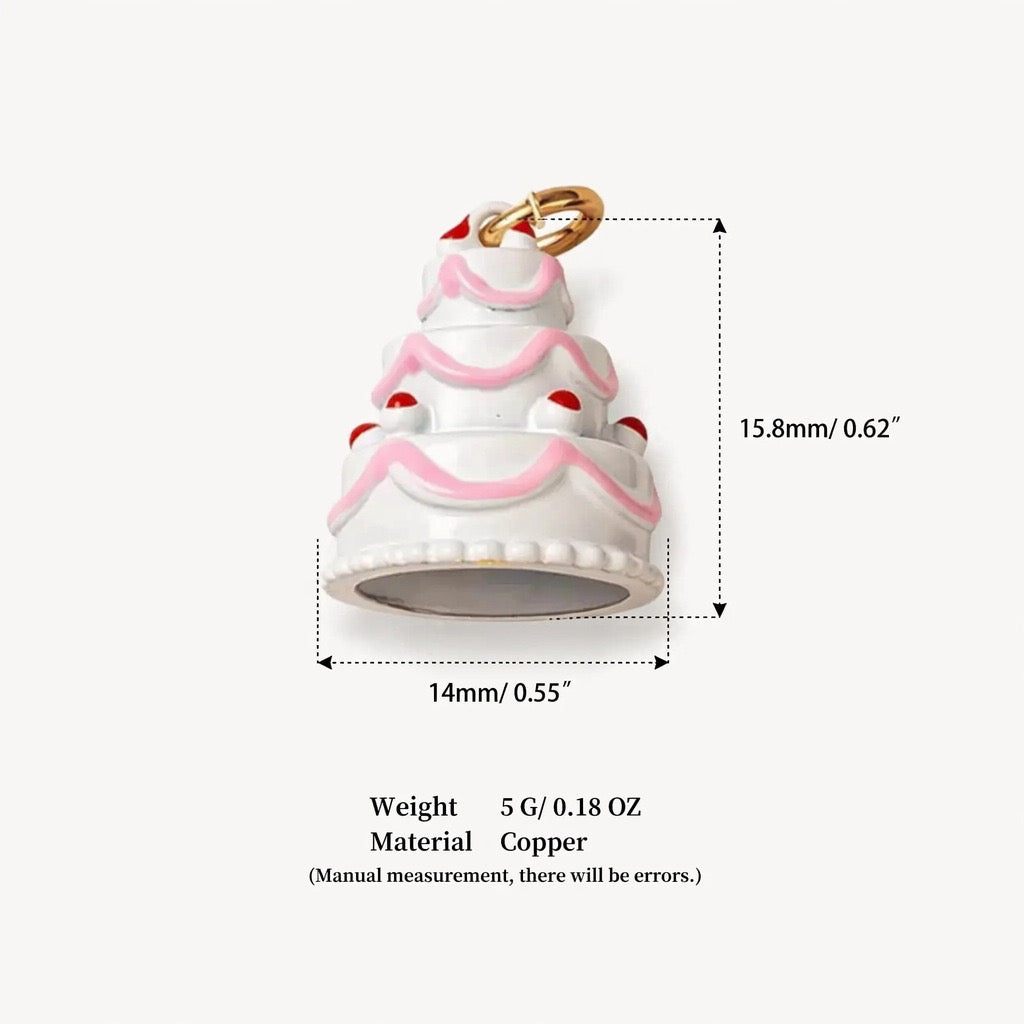 Sweet Treats & Kawaii Copper Charm Collection - Pink Cupcake