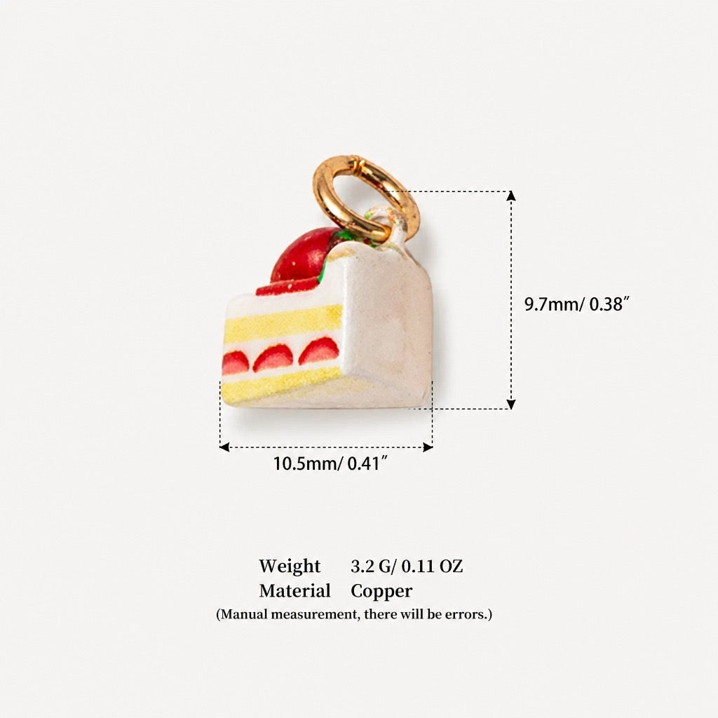 Sweet Treats & Kawaii Copper Charm Collection - Strawberry Shortcake