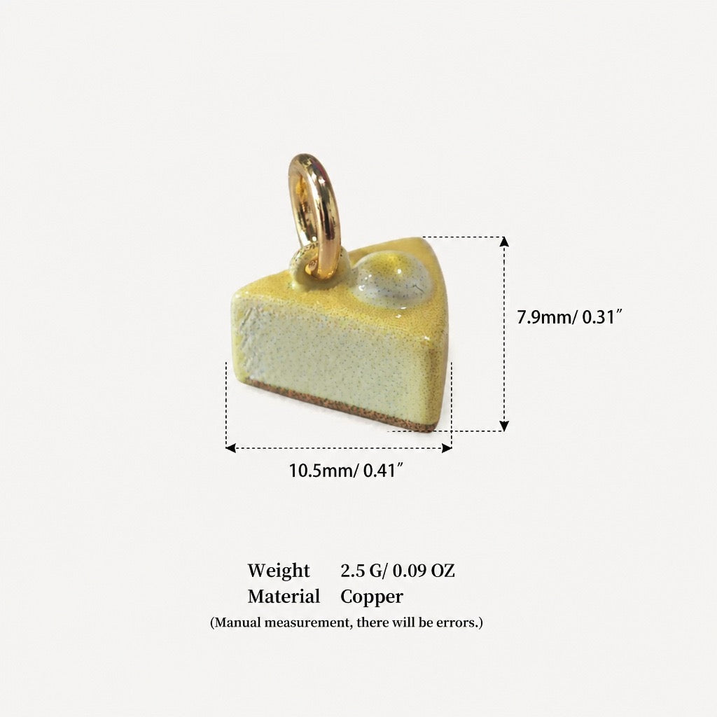 Sweet Treats & Kawaii Copper Charm Collection - Lemon Cheesecake