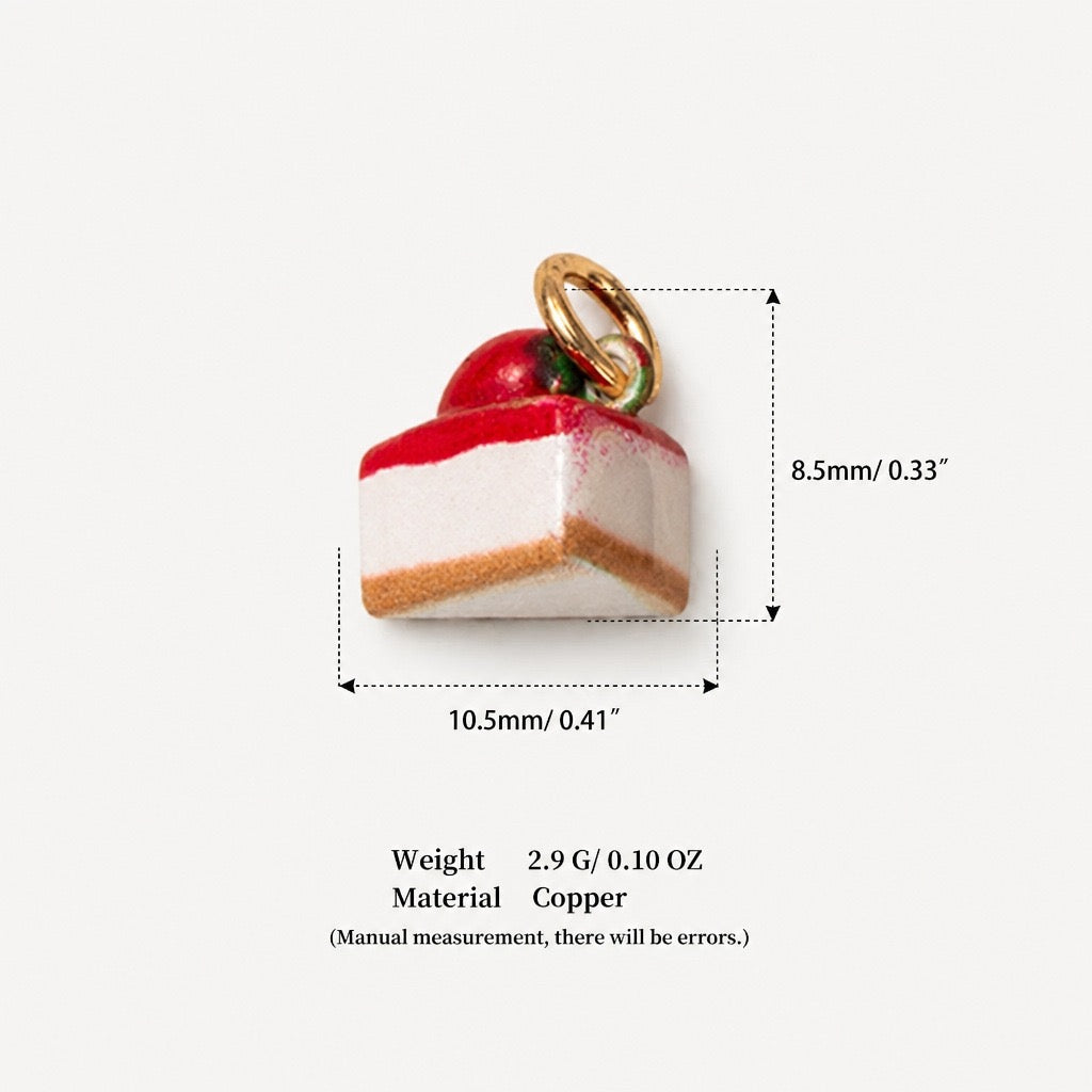 Sweet Treats & Kawaii Copper Charm Collection - Strawberry Cheesecake