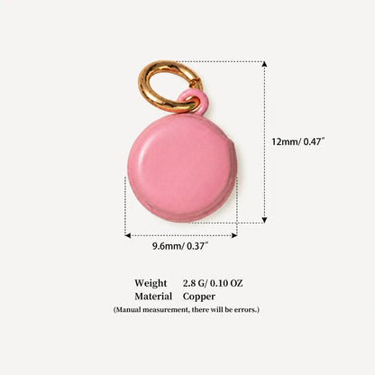 Sweet Treats & Kawaii Copper Charm Collection - Pink Macaron