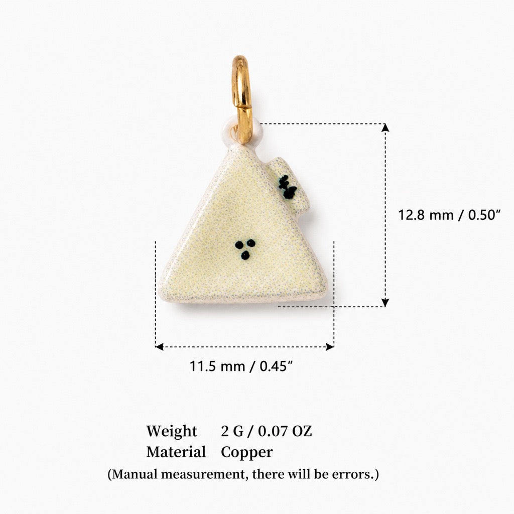 Sweet Treats & Kawaii Copper Charm Collection - Rice Ball Character