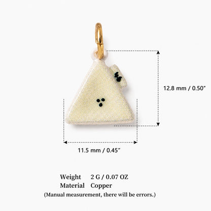 Sweet Treats & Kawaii Copper Charm Collection - Rice Ball Character