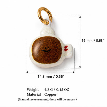 Sweet Treats & Kawaii Copper Charm Collection - Coconut Cup Character