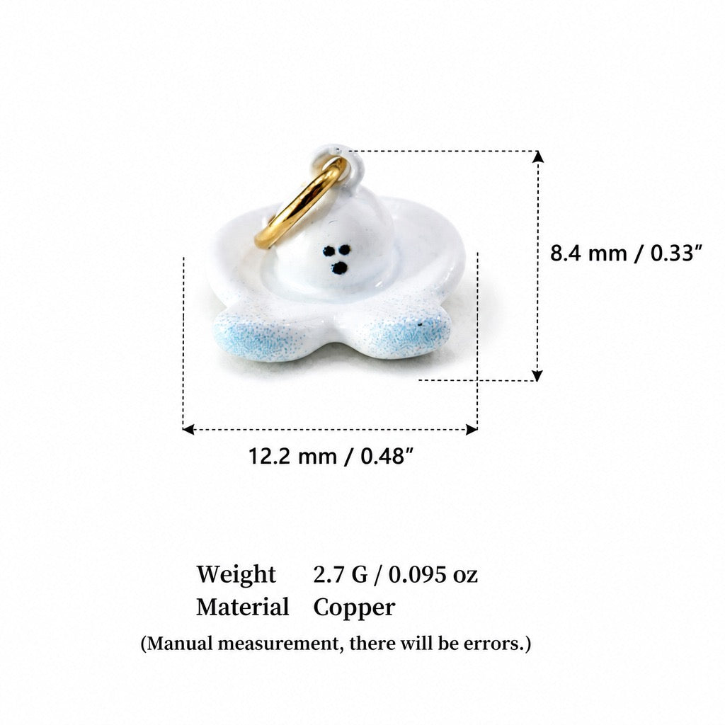 Sweet Treats & Kawaii Copper Charm Collection - White Cloud Character