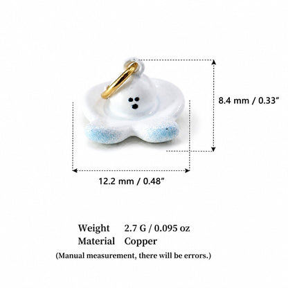 Sweet Treats & Kawaii Copper Charm Collection - White Cloud Character