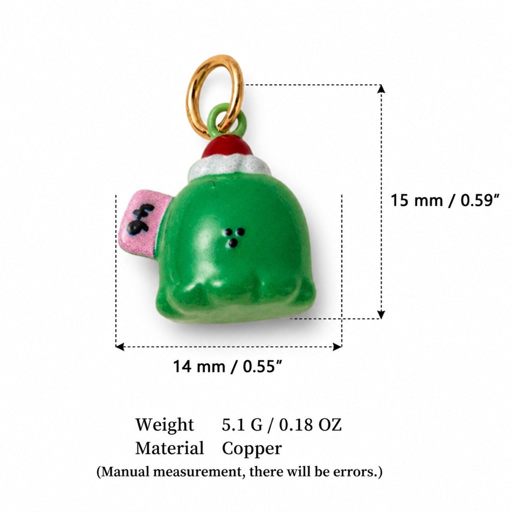 Sweet Treats & Kawaii Copper Charm Collection - Green Jelly Character