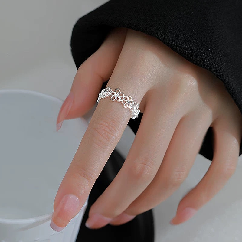Floral Open Ring
