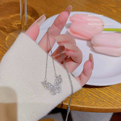 Glistening Filigree Butterfly Necklace | Luxe Stainless Steel Statement