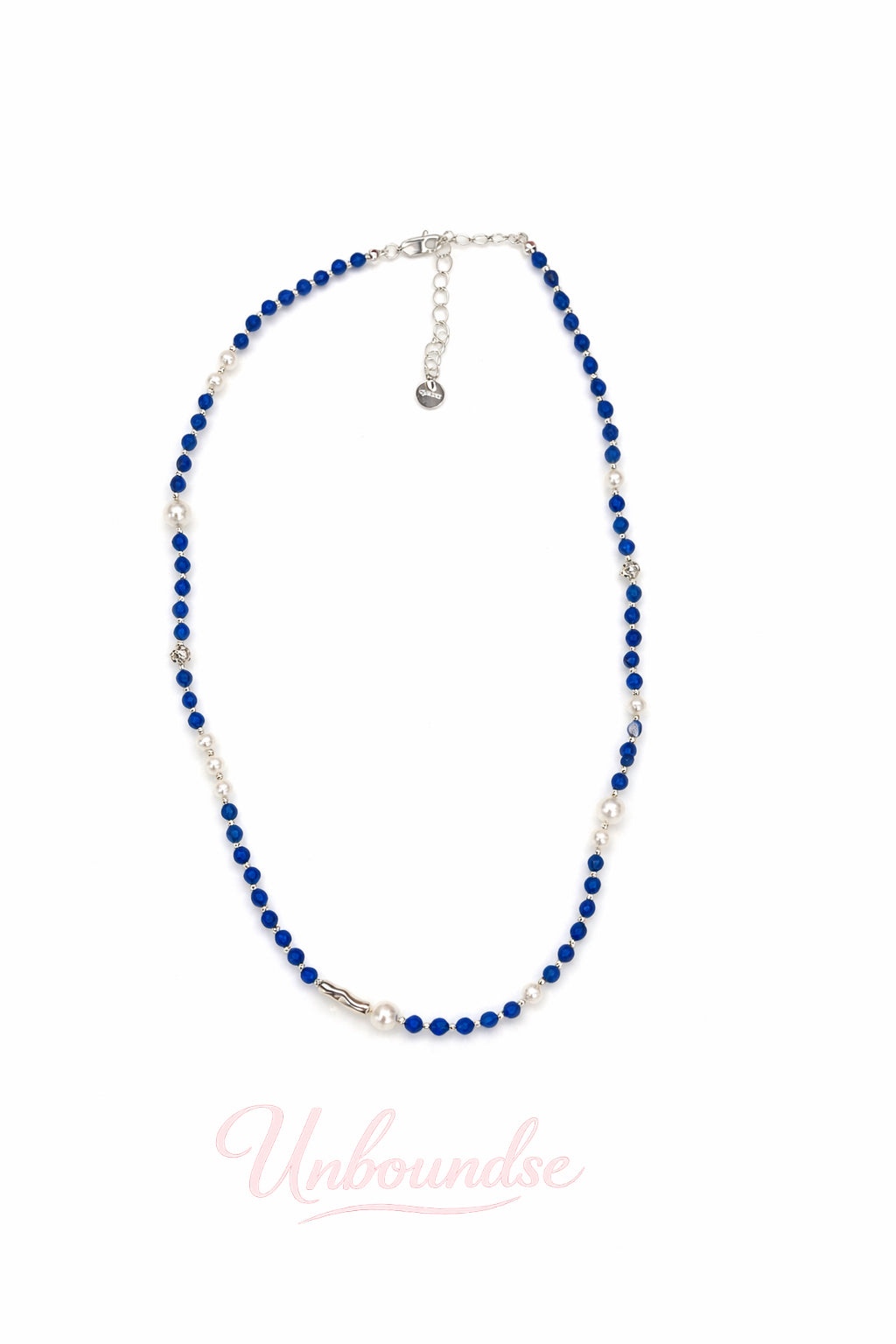 Mehrlagige Halskette aus natürlichen blauen Kristallperlen