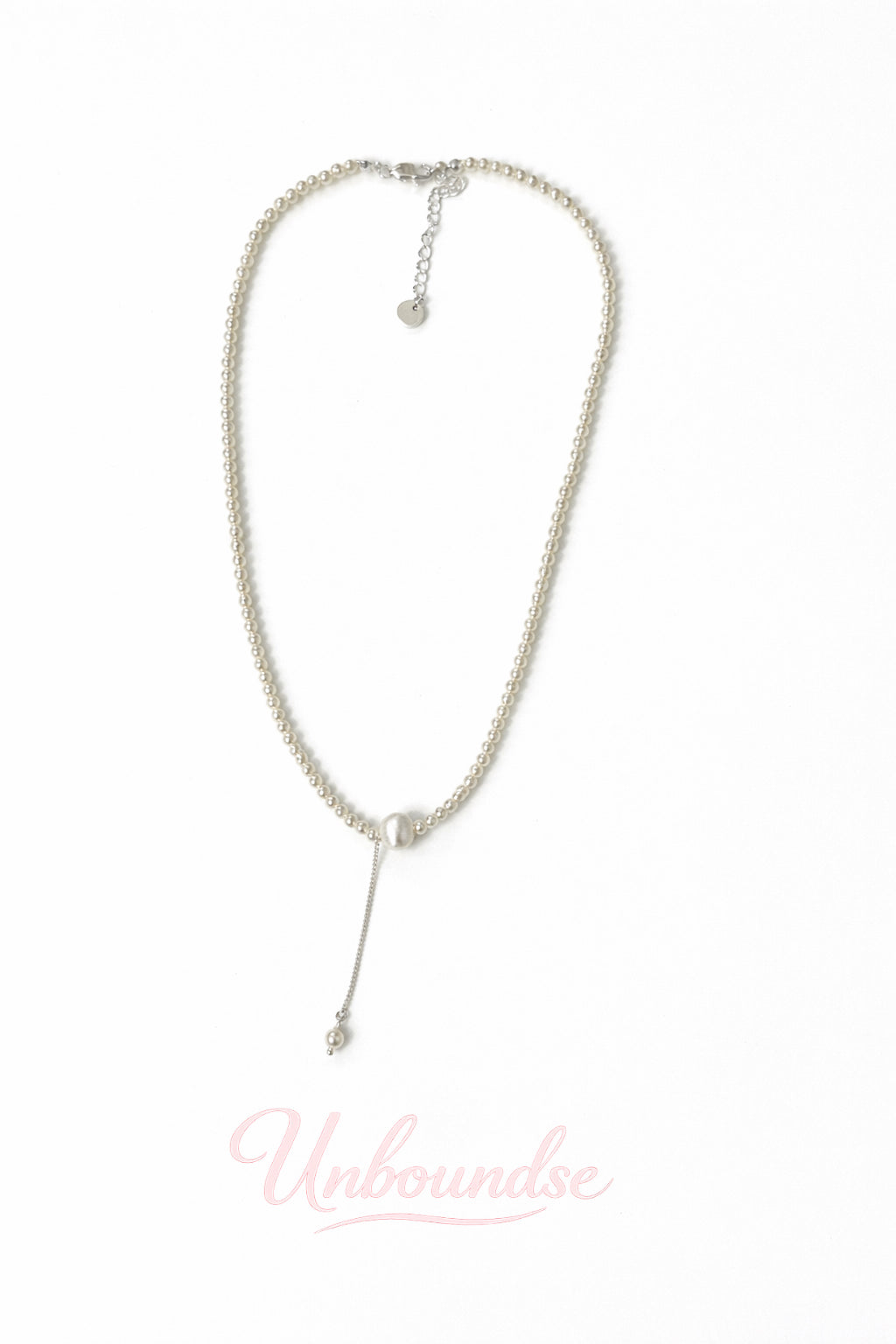 Brushed Pearl Drop Necklace