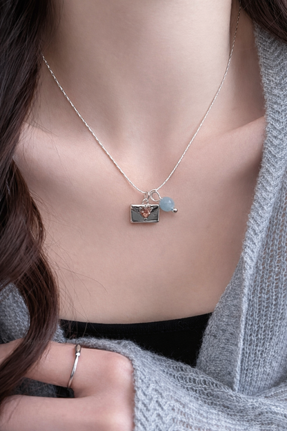 Silver Letter Charm Necklace
