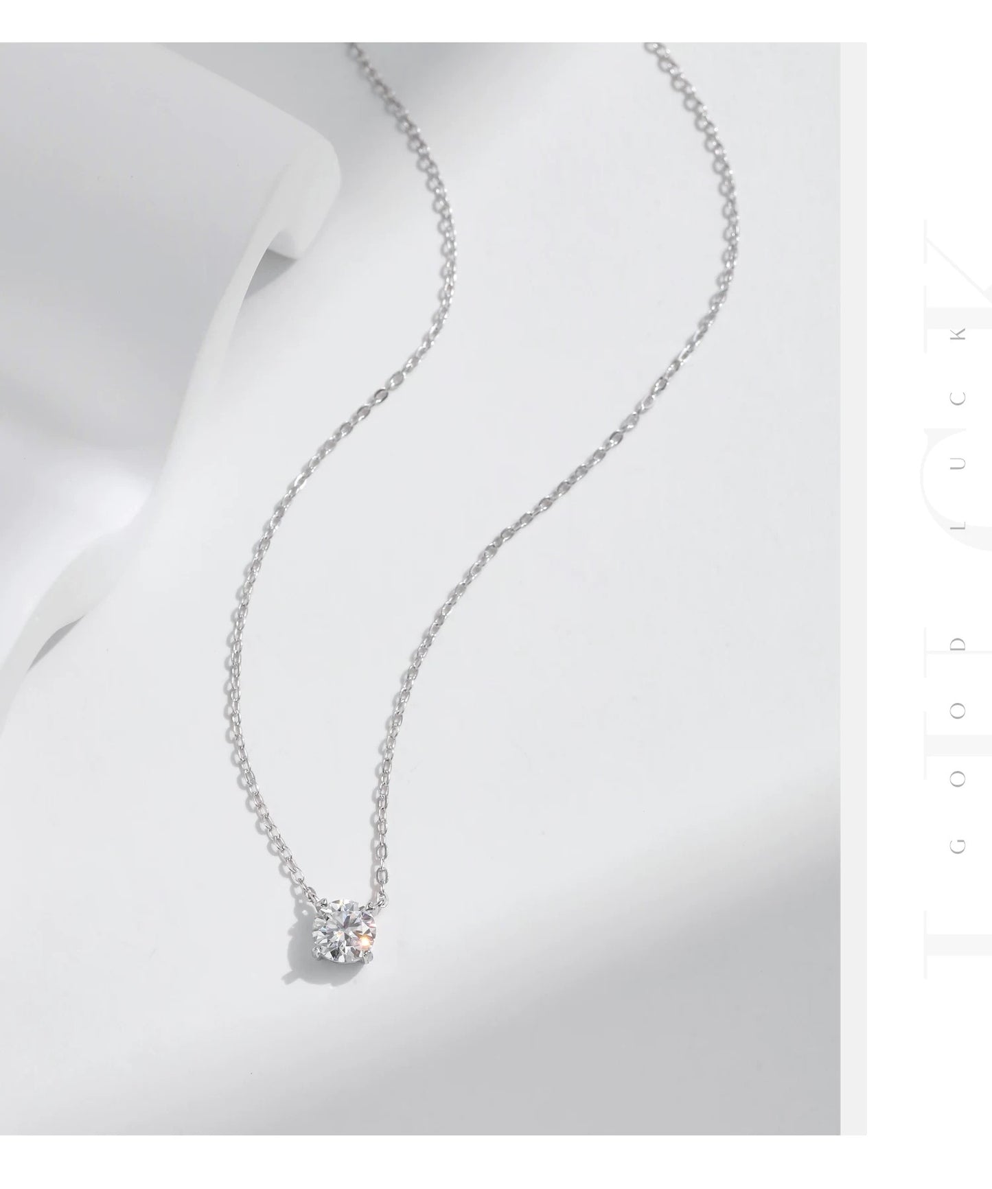 Solitaire Zircon Chain Necklace