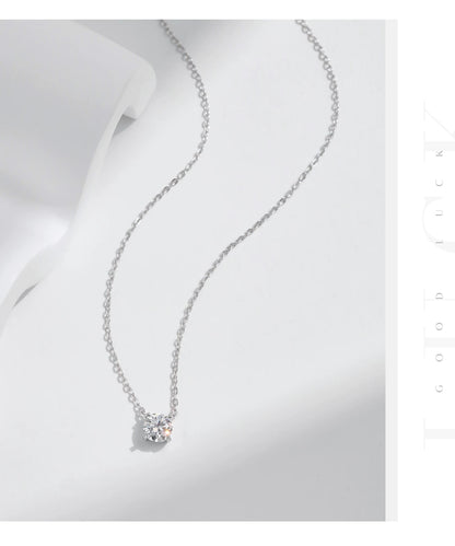 Solitaire Zircon Chain Necklace