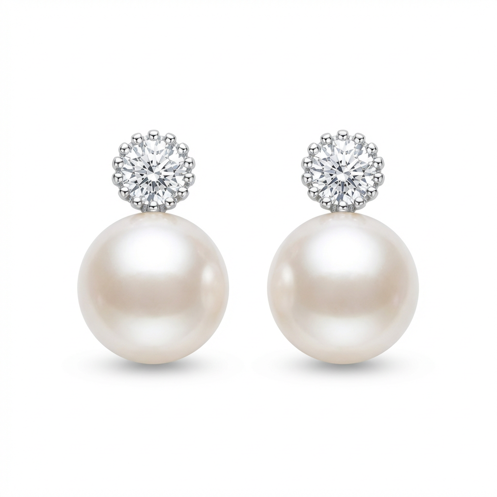 Zarte Perlenohrringe