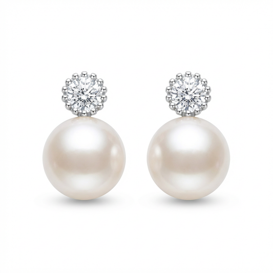 Petite Radiance Pearl Drops - S925 Silver Post