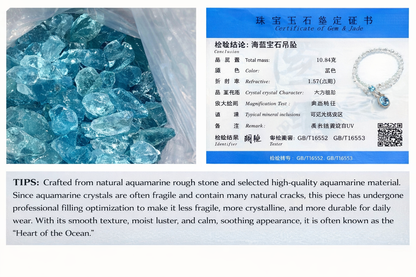 Sea Blue Pearl Pendant Necklace