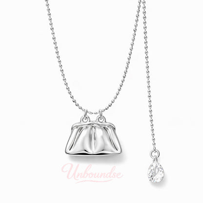 Little Secret Mini Bag Necklace with a Convertible Wrap Chain