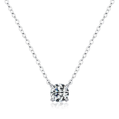 Solitaire Zircon Chain Necklace