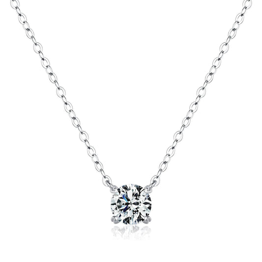 Solitaire Zircon Chain Necklace