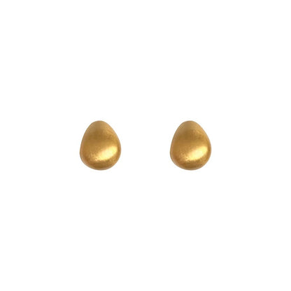 Golden Teardrop Stud Earrings