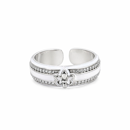 Fleur Oil Enamel Adjustable Ring