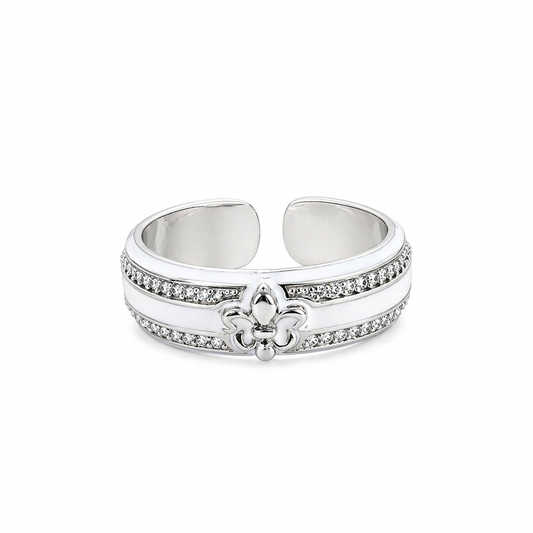 Fleur Oil Enamel Adjustable Ring