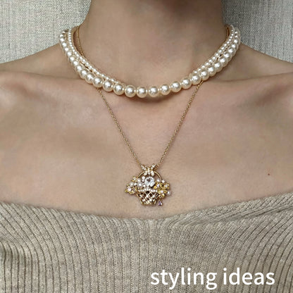 18K Gold Plated Pearl Bow Necklace