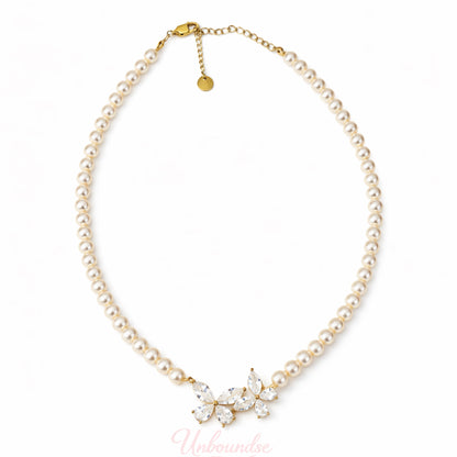 Floral Pearl Statement Necklace