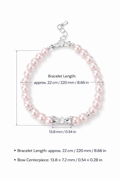 Schmuckset mit zartrosa Perlen und 925er Silberauflage