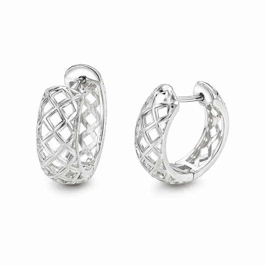 Geometric Hollow Huggie Earrings